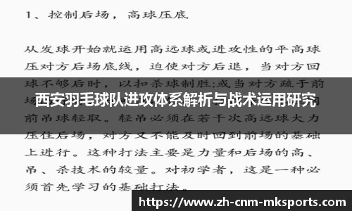 西安羽毛球队进攻体系解析与战术运用研究